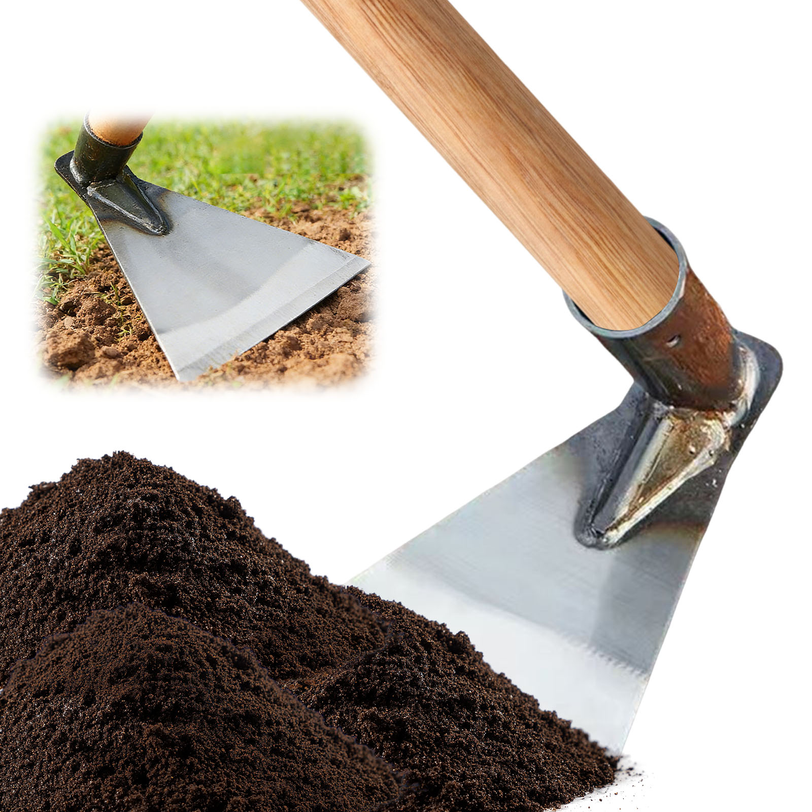 Gardening Tools Drawing - Cangkul Kebun Tugas Berat, Cangkul Segitiga