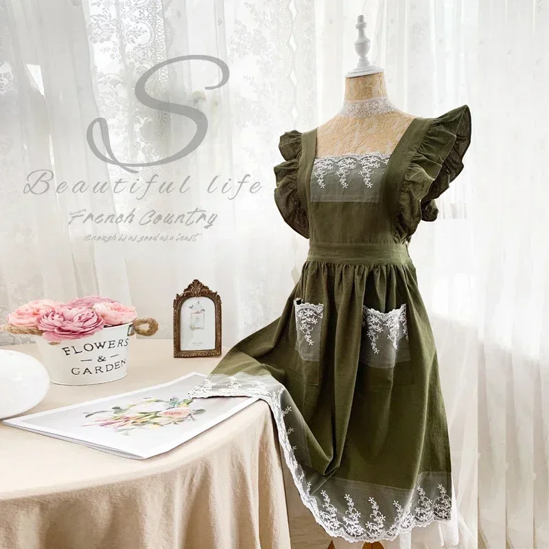 Gaun celemek katun Linen wanit - Gardening Tools For Women ulasan dan harga