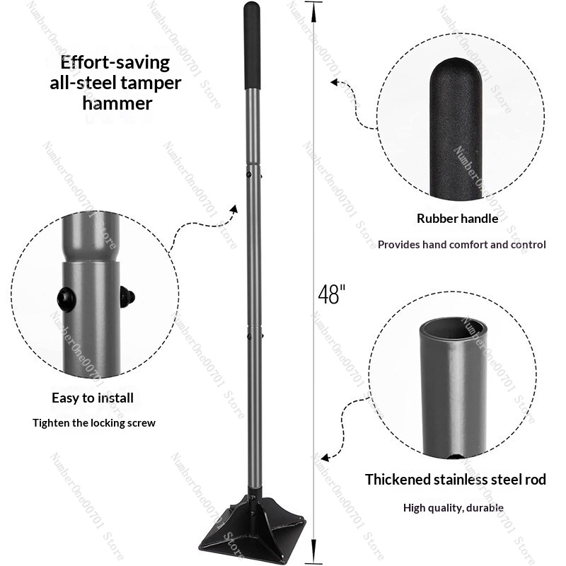 Alat Pemadat Tanah Baja Lepas  - Gardening Tools Uses ulasan dan harga